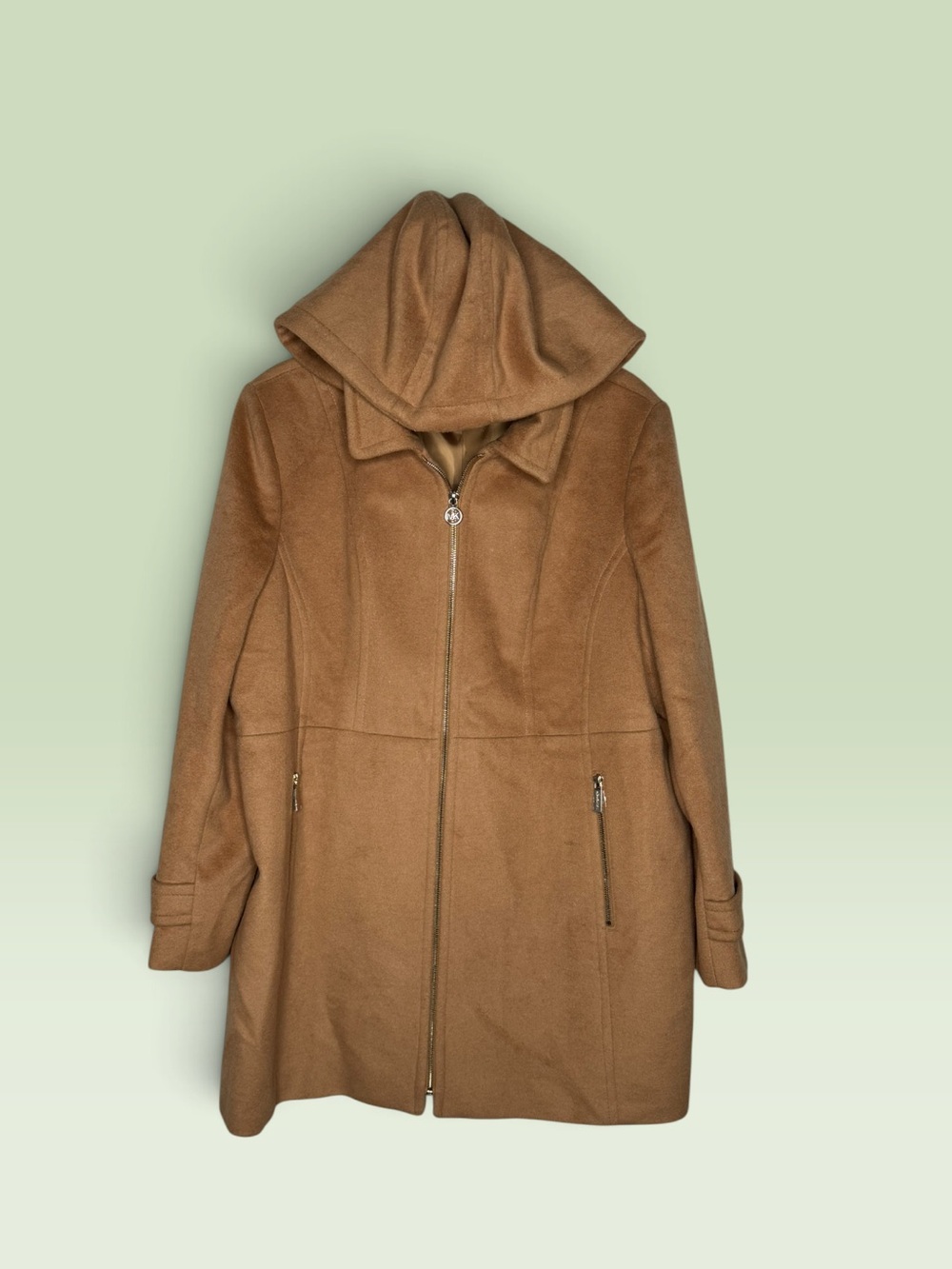 Michael Kors Hooded Wool-Blend Zip-Front Coat